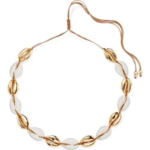 Gold Shells chokers necklace gift to women boho jewelry kolye erkek kolye riverdale statement necklace bijoux collier femme