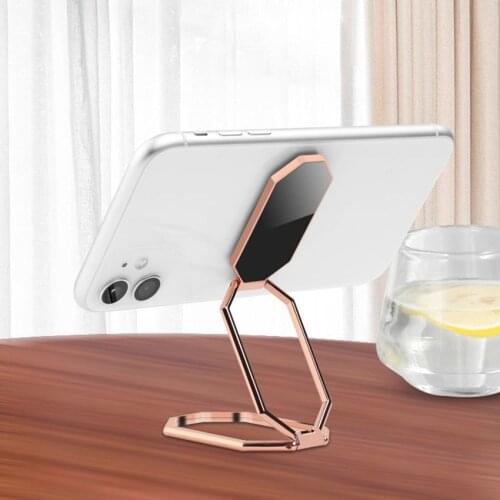 Cell Phone Ring Holder 360 Rotation Metal Folding Phone Stand for Strong Magnetic Car Mount Compatible with Smartphone Phone