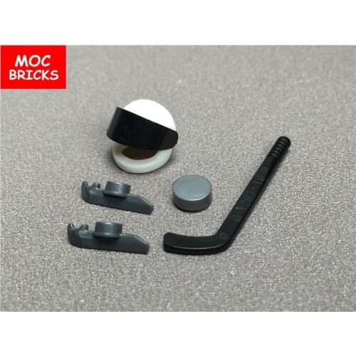 MOC Bricks DIY Ice hockey Set Sport Helmet Footgear Ice Skate Utensil Hockey Stick Building Blocks Assembly figure kids gift