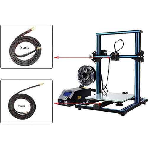 Low noise Open Timing Rubber 2GT Timing X Axis 925x6mm Y Axis 1020x6mm Belt for CR-10/CR-10S Creality 3D Printer Parts