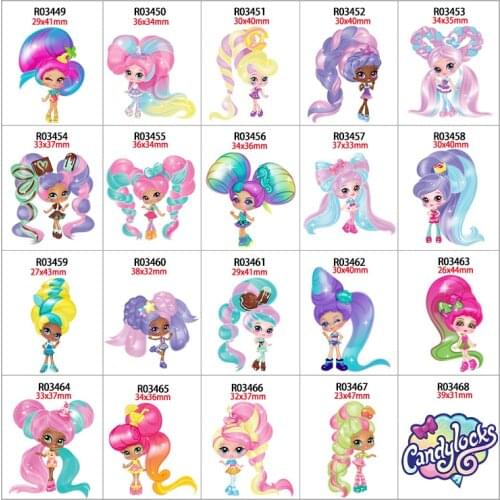 New Cute Girl Cartoon Flatback Planar Resin Printed 10pcs/lot for DIY Kids Decoration Crafts Accessori R0345 R0346