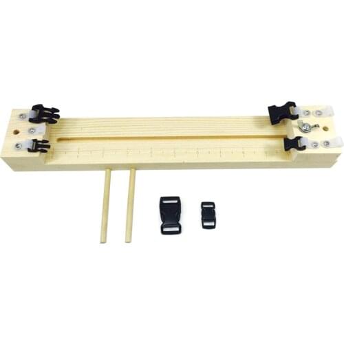 DIY Jig Solid Wood Paracord Bracelet Maker Knitting Tool Knot Braided Parachute Cord Weaving Tools Wristband Braiding Device