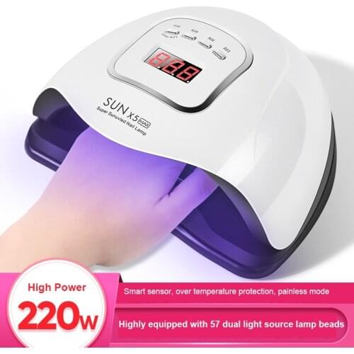 220W Nail UV LED Lamp Gel Nail Dryer Cure Manicure Nail Machine Art Light Professtional Salon Tool UV Lamp Nail Manicure