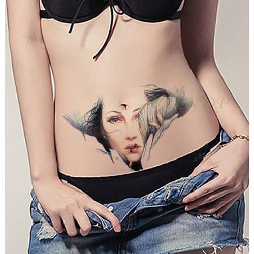 Waterproof Temporary Tattoo Sticker Sexy Girl Fake Tatto Flash Tatoo Large size Body Art for Women Men girl Back Leg Arm chest