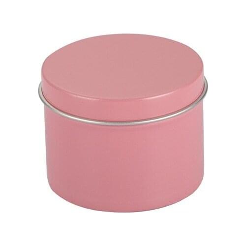 100ml Tin Metal Can Cosmetic Cream Container Pink Aluminum Aroma Perfume Pot Tea Food Storage Box Empty Aluminum Jar for Candle