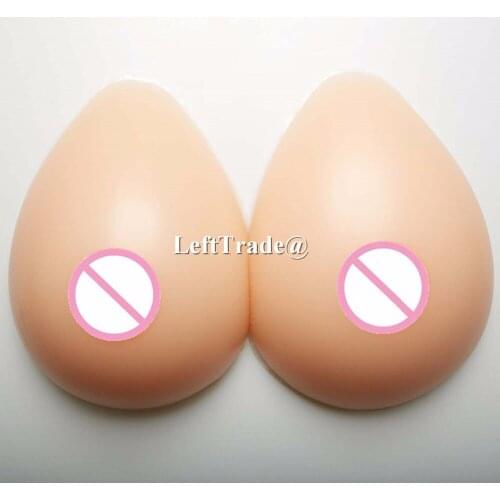 1 pair 1600g EE cup shemale realistic breast forms silicone for crossdressing