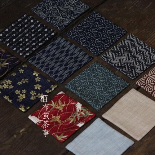 Chinese Style Cotton and Linen Embroidery Cloth Art Placemat Embroidery Brocade Tea Coaster Potholder