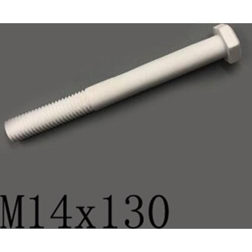 1pcs M14x130mm Hexagon Screw Ceramic Insulated Bolt High Temperature Corrosion Resistance Zirconin