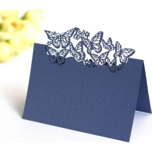 100PCS/LOT Butterfly Wedding Laser Cut Table Card Party Favor Decor Place Cards Hollow Out Table Name