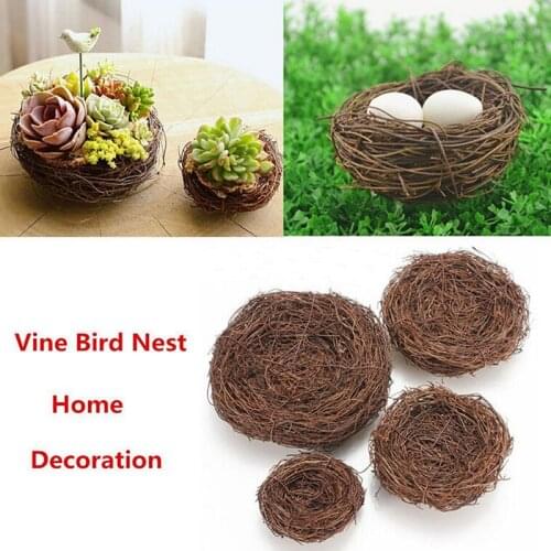 1x Bird Nest Safe Handmade Vine differences manual Bird Nest Home To costume small jewelry small animals Decoration Accessories