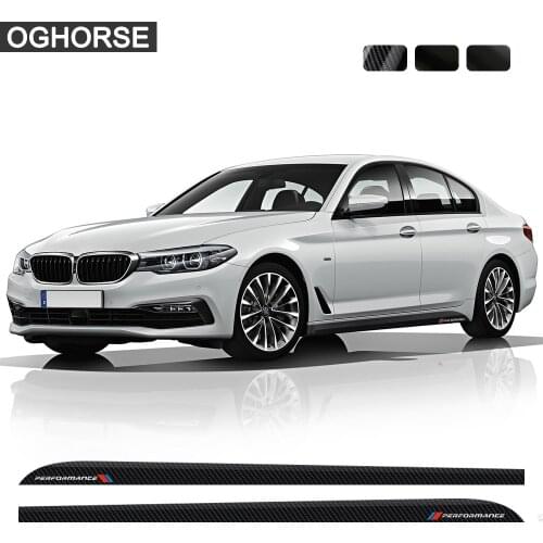 2Pcs Door Side Skirt Stripes Sticker M Performacne Styling Body Wrap Vinyl Decal For BMW 5 Series G30 G31 530i 540i Accessories