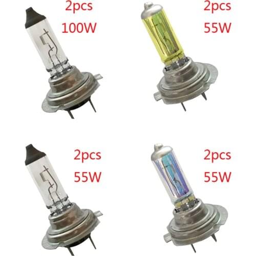 2Pcs H7 55W/100W 12V 3500-4500k Xenon Gas Halogen Headlight White Light Lamp Bulbs Car Lights Exterior Auto Light