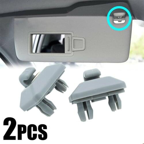 2x Grey Sun Visor Clip Hook Bracket For A3 A4 A5 A7 B6 B7 B8 Q3 Q5 S4 S5 TT Sun Visor Clips