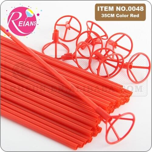 35cm Latex Balloon holder Stick Red PVC Rods foil Balloons Holder Sticks with Cup Party Supplies Party Decoration Accessories