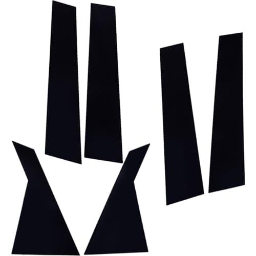 6Pcs/Set Black Plastic B Pillar Cover Center Piano Trim Post Door Window Car Accessories Fit for KIA Forte 2019 2020 2021