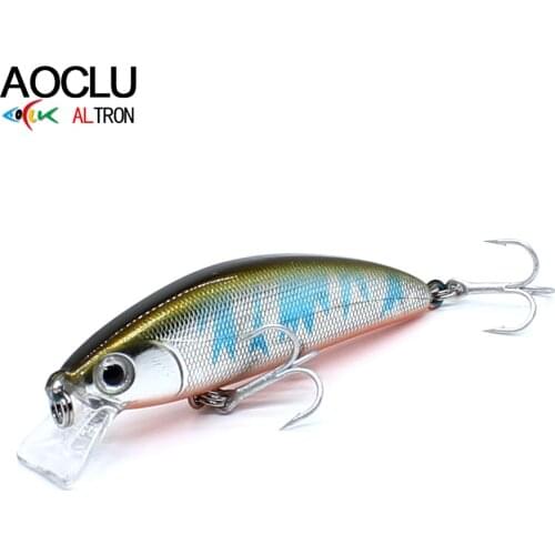 AOCLU wobblers Super Quality 5 Colors 50mm 4.6g Hard Bait Minnow Shad Crankbait Fishing lure Bass Fresh Salt water tackle
