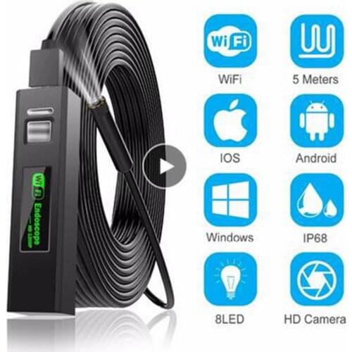 Endoscope Camera Wireless Endoscope 2.0 MP HD Borescope Rigid Snake Cable for IOS iPhone Android Samsung Smartphone PC