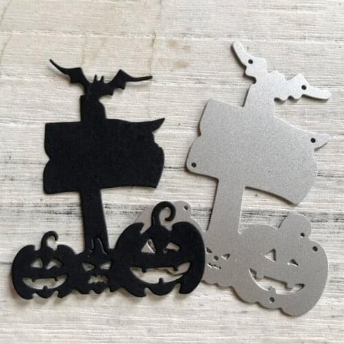 C5AC Halloween Pumpkin Sign Metal Cutting Dies Stencil DIY Scrapbooking Album Paper Card Template Mold Embossing Decor