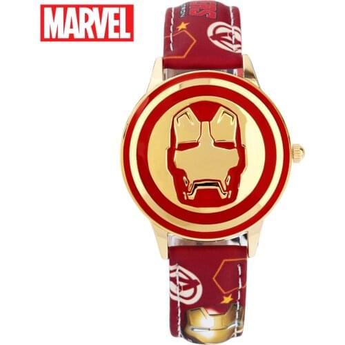 Children Watches Red Black Fight Hero Clock Marvel Avengers Iron Man Stark Needle Luminous Wristwatch Disney Boy Reloj MV-81033