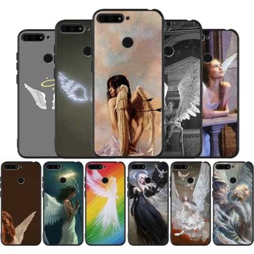 Angel Soft Silicone black Phone Case For Huawei Honor 8 8X 9 10 20 30 Pro 10 20 lite Mate 10 20 30 PRO 20 lite