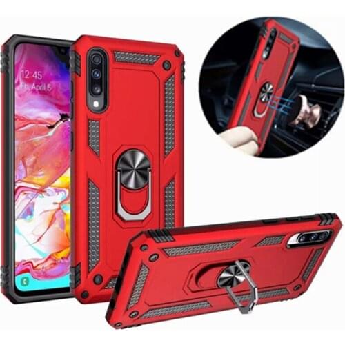 For Samsung Galaxy A10 A20 A30 Case Shockproof Magic Ring Holder Soft Silicone Back Cover for Galaxy A40 A50 A70 Phone Case