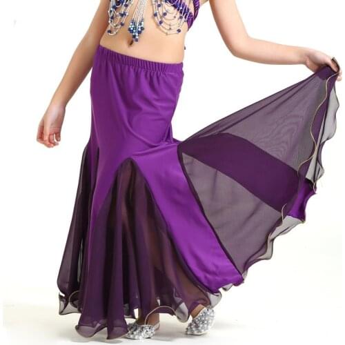 Girls Belly Dancing Clothes Long Skirts Fishtail Skirt Professional Belly Dance Skirt Children Dance Kids 8-15 Years