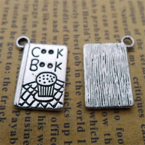 Cook Book Charm Pendants Jewelry Making Finding DIY Bracelet Necklace Earring Accessories Handmade Tools 5pcs