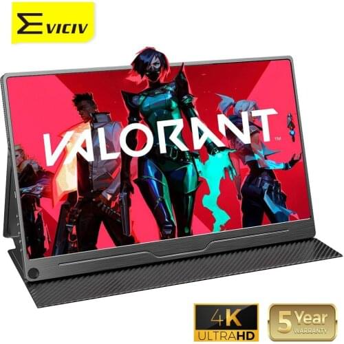 EVICIV 4K Game Monitor PS4 Xbox PC Computer Valorant 12.5 Portable Screen 3840x2160 Mobile-Monitor 60Hz USB C Laptop LCD Display
