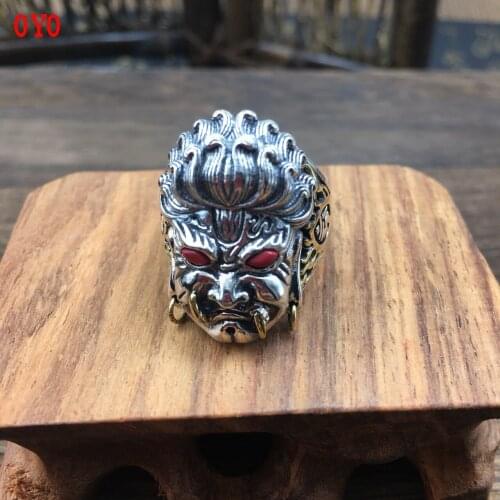 2021 new mens natal Buddha ring S925 sterling silver zodiac chicken patron saint ring