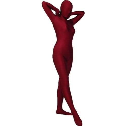 Crimson Spandex Full Body Zentai Tights