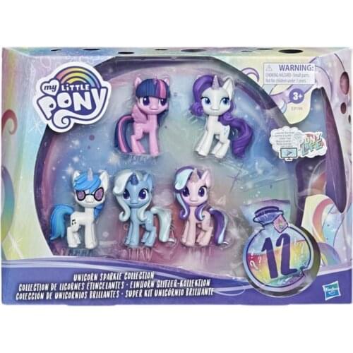 Hasbro My Little Pony Rarity Twilight Starlight Glimmer Trixie Lulamoon DJ Pon-3 Unicorn Sparkle Collection Model Anime Figures