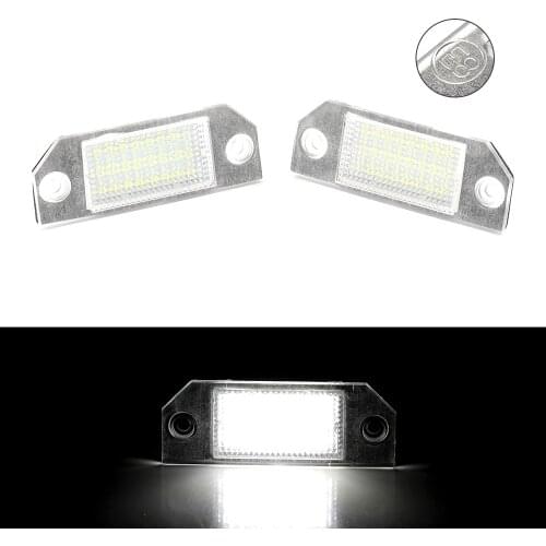 2Pcs Canbus LED License Plate Lights For Ford Focus MK2 2003 2004 2005 2006 2007 2008 12V White Car Number License Plate Lamp