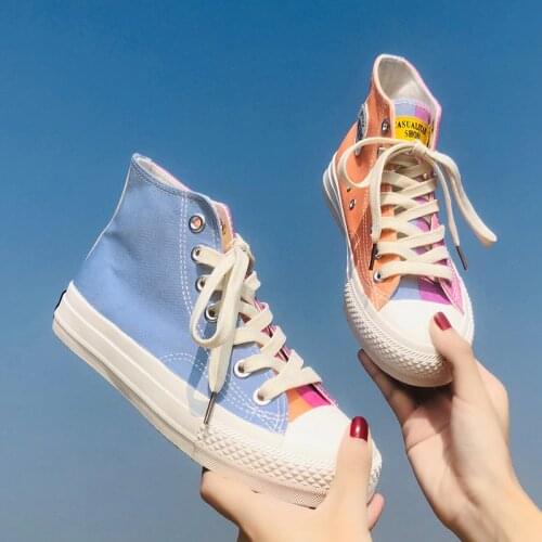 UV Color Changing Canvas Shoes for Women Sneakers High Top Students Casual Shoes Woman Shoes Big Girls Shoes Zapatos De Mujer