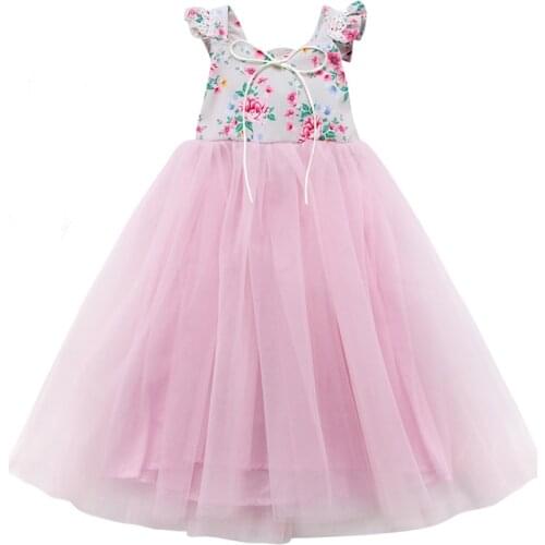 Summer Kids Party Dresses Girls Lace Princess Dress Girl Pageant Wedding Birthday Party Lace Long Dresses