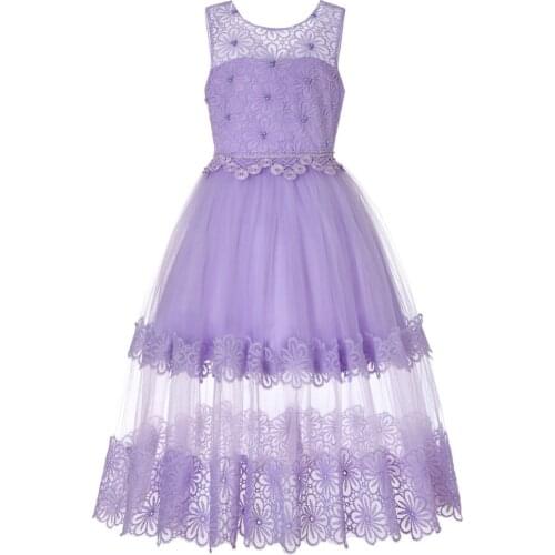 Summer Flower Girl Dresses Wedding Party Kids Tutu Birthday Princess Dress for Girls Infant Children Clothing Girl Baby Clothes