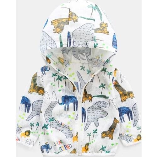 Summer girls clothing fashion banana apple print coats for girls 1-7T Sun protection style baby girls jackets