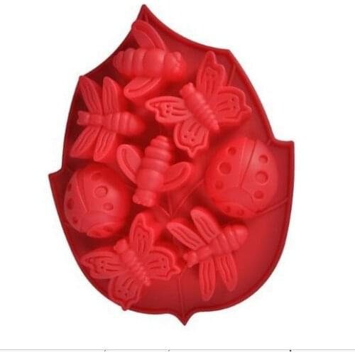 New Cavity Insect Silicone Cake Mold Pan (Lady Bugs, Butterflies, Bees and Dragonflies)