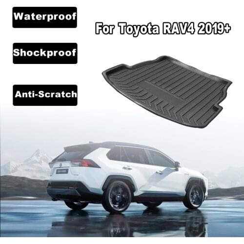 Car Rear Trunk Boot Liner Cargo Mat Luggage Tray Floor Carpet Mud Protector Car Accessories Replacement For Toyota RAV4 2019