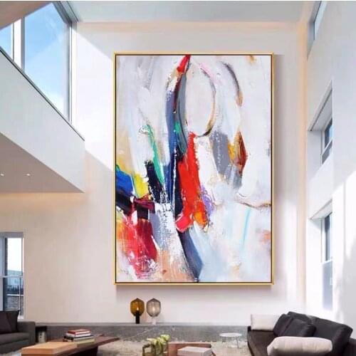 Simplicity Handmade On Canvas Modern Wall Art For Home Paintings Large Salon Hotel Abstract Oil Painting Decoration Unframed