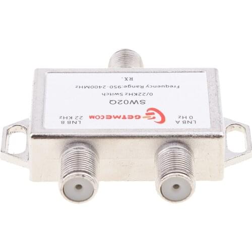 2x1 DiSEqC LNB Tone Satellite Multi FTA Switch 0/22KHz LNBF Multi Switch