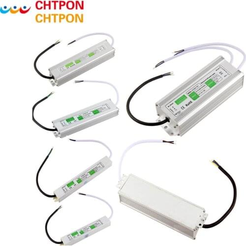 Led Driver Transformer Power Supply Adapter AC110-260V to DC12V/24V 10W- 150W Waterproof Electronic outdoor IP67 led strip lamp