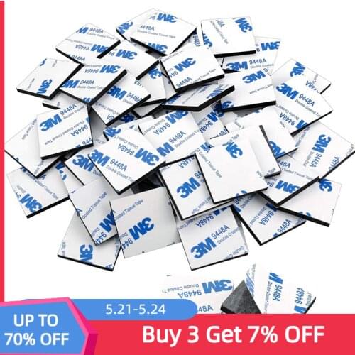 3M Ultar-Strong Double Sided Adhesive Tape Square EVA Foam Two Sides Pad Mounting Sticky Tape Black White Multiple Size