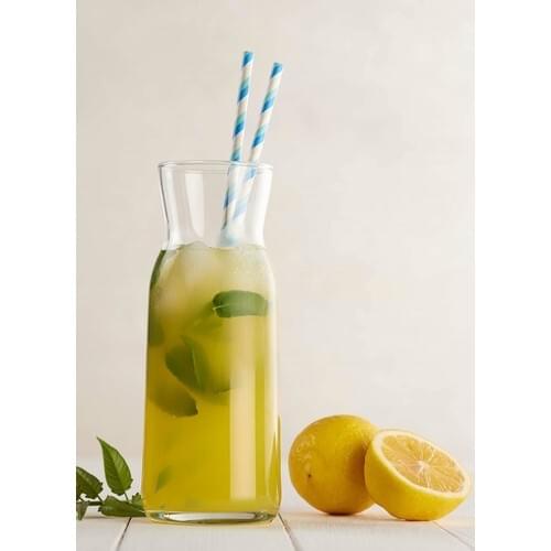 Lava 2 Pcs Presentation Jug Water-Milk Bottle 700 cc Glass Water Wine Soft Drink Beverage Kitchen Decor Fruit Juice water Resistance Cap Service