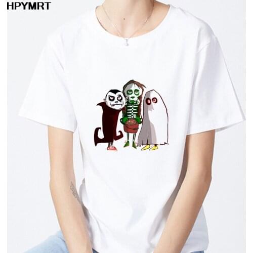 Tshirt Women Summer Short Sleeve ghost Printed Fashion Lady T-shirts Tops T Shirt Ladies Womens Graphic Female Tee Clothing