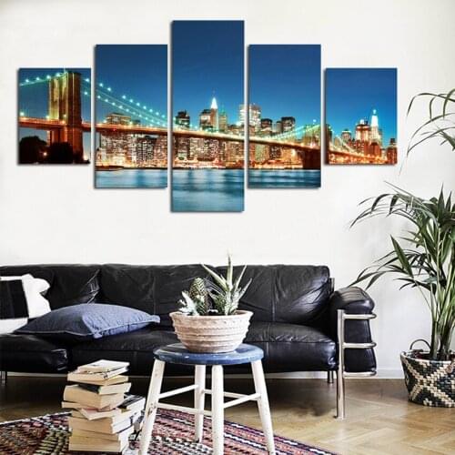 Famous bridge landscape family painting impression decorative wall modular art hanging photo posters TZ096