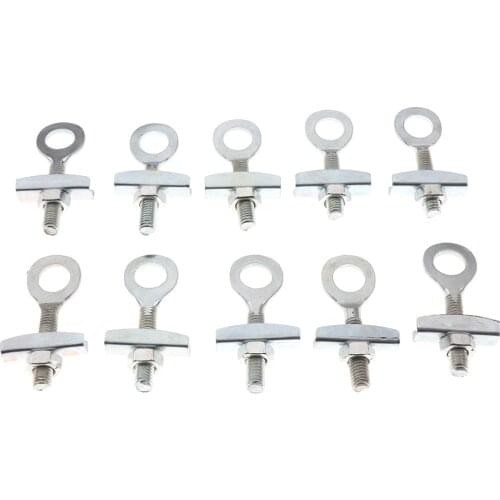 10x Universal Bicycle Bike Chain Tensioner 5mm x 5cm Fastener Chain Adjuster for Track,BMX,Fixie Bikes with rear entry drop outs