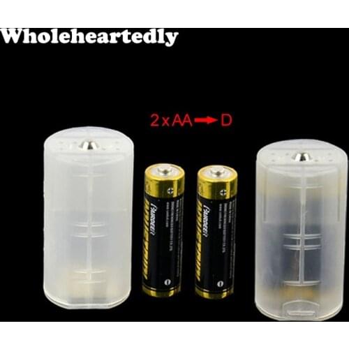 2 AA to D Size Battery Holder Case Conversion Battery Box Adaptor Converter Switcher For 2AA to D Batteries in parallel