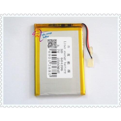 3.7V 12v DIY backup power imported Sanyo lithium polymer battery 604396 2500mah