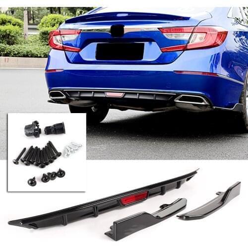 3pcs New Auto Front Bumper Splitter Lip Body Kit Spoiler Wings Diffuser for Honda Accord 10th 2018-2019 New Model