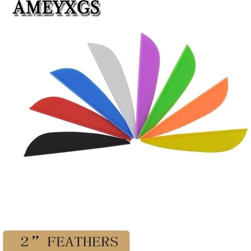 60pcs 2inch Archery Drop-shaped Arrow Feathers Outdoor/Indoor Shooting Sports Accessories Right Wing Feathers